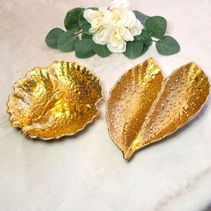Vintage 22K Weeping Bright Gold Serving Set